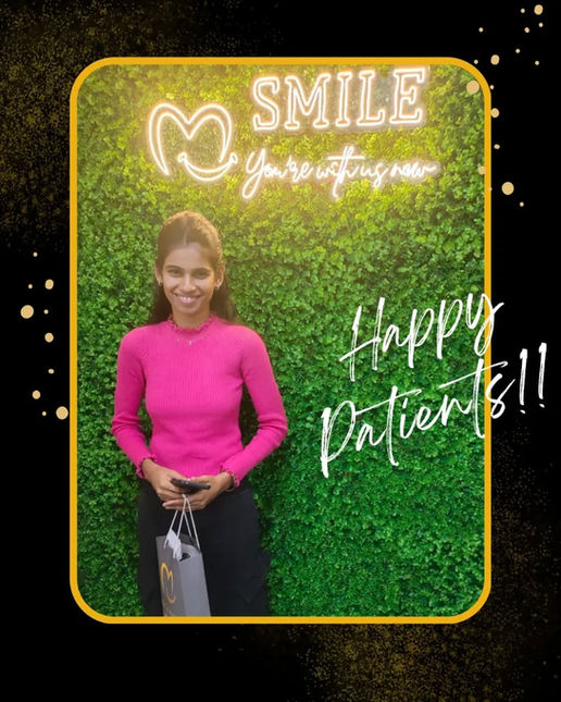 Patient smile after orthodontic treatment in Medavakkam