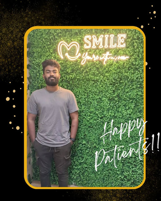 Healthy smile after surgical dental treatment