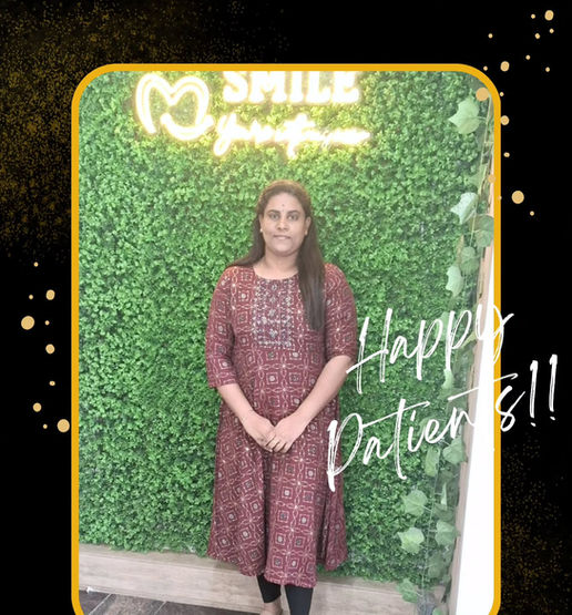 Patient smile after orthodontic treatment in Medavakkam